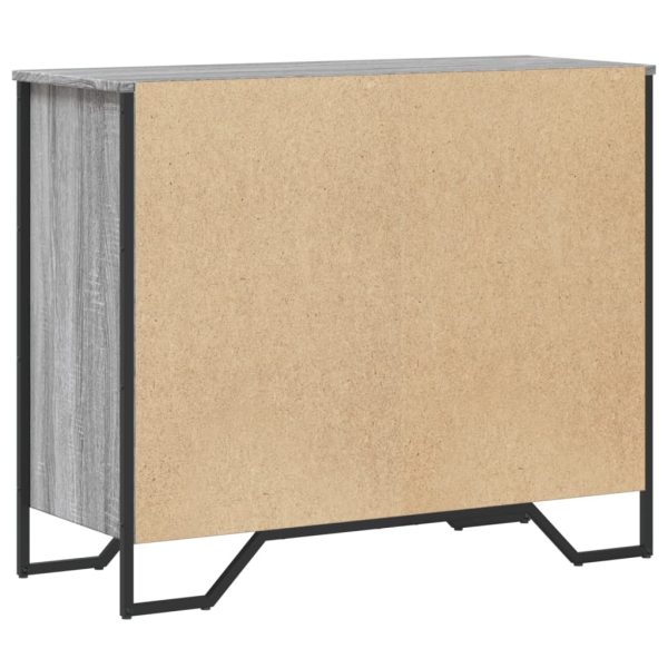 Cómoda 91x35,5x74,5 cm derivados de madeira cinzento sonoma - Image 5