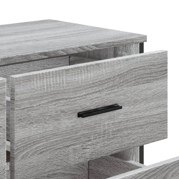 Cómoda 91x35,5x74,5 cm derivados de madeira cinzento sonoma - Image 7