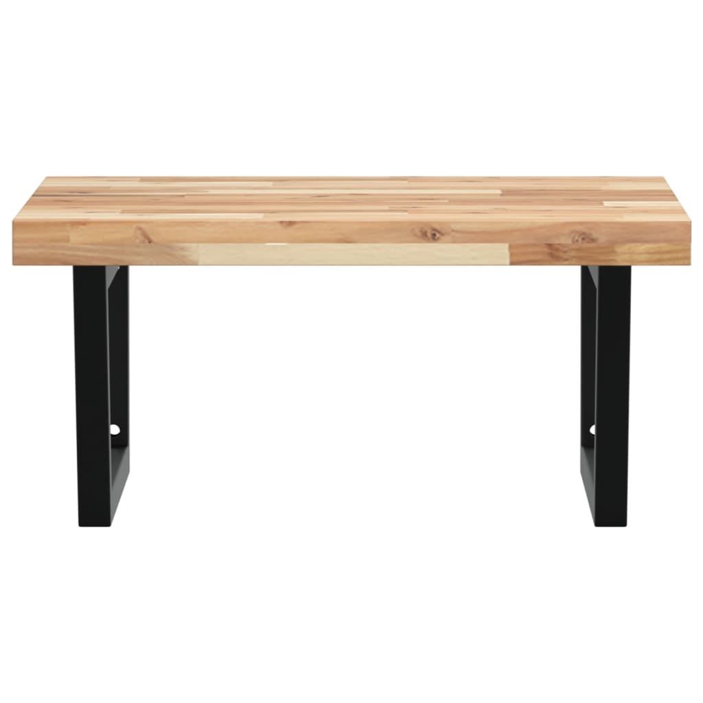 Prateleira de parede p/ lavatório aço/madeira de acácia maciça - Image 3