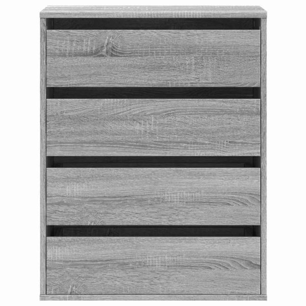 Cómoda 60x41x76 cm derivados de madeira cinzento sonoma - Image 3