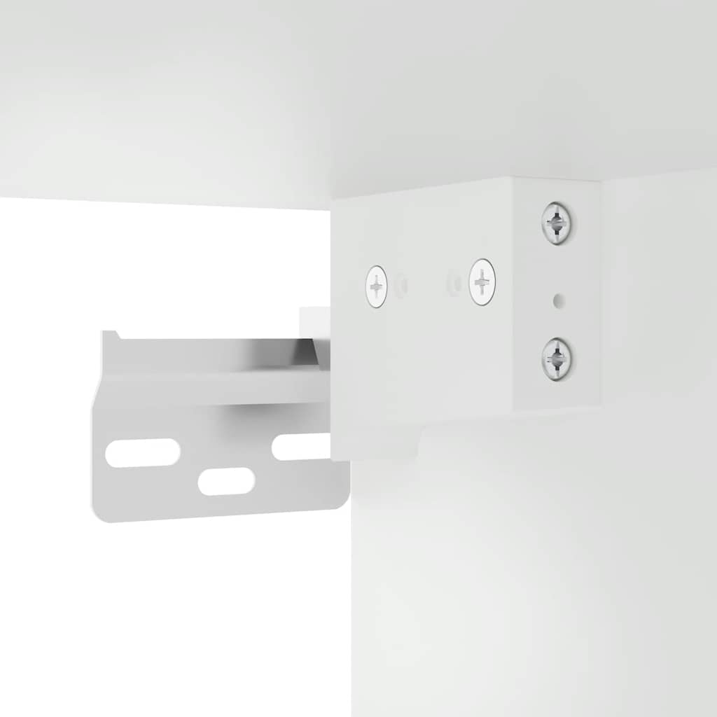 Armário de parede de cozinha com porta de vidro Porto branco - Image 10