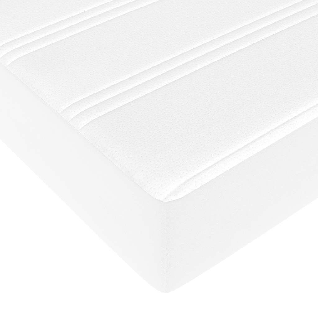 Estrutura de cama otomana com colchão branco couro falso - Image 10