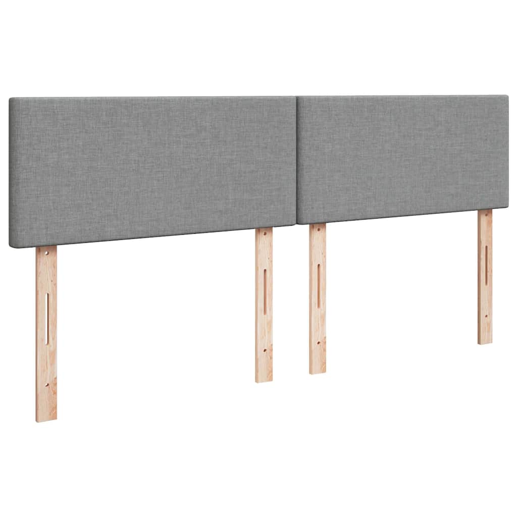 Estrutura de cama otomana com colchões tecido cinzento claro - Image 10