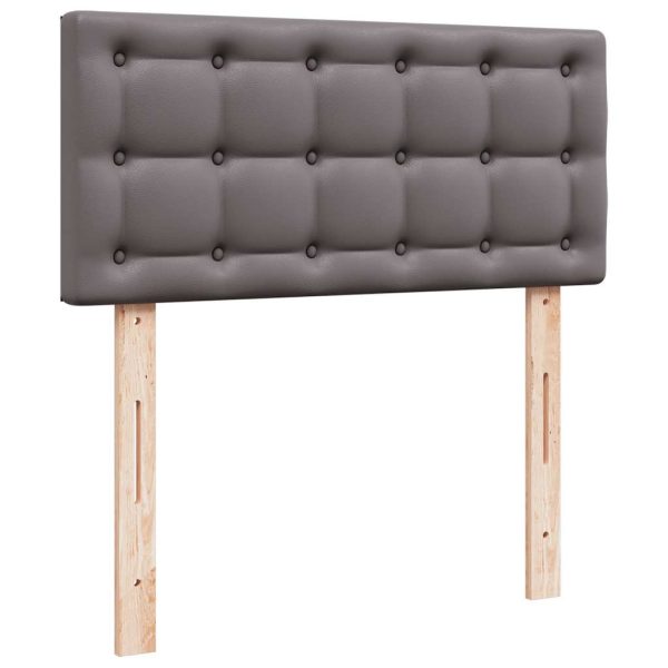 Estrutura de cama otomana com colchão cinza couro falso - Image 7