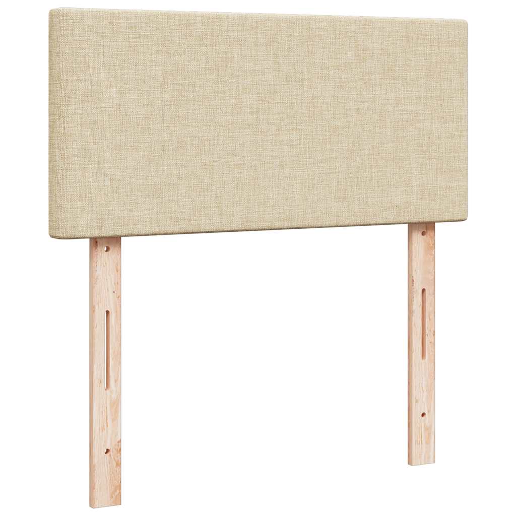 Estrutura de cama otomana com colchões tecido creme 200x200cm - Image 6