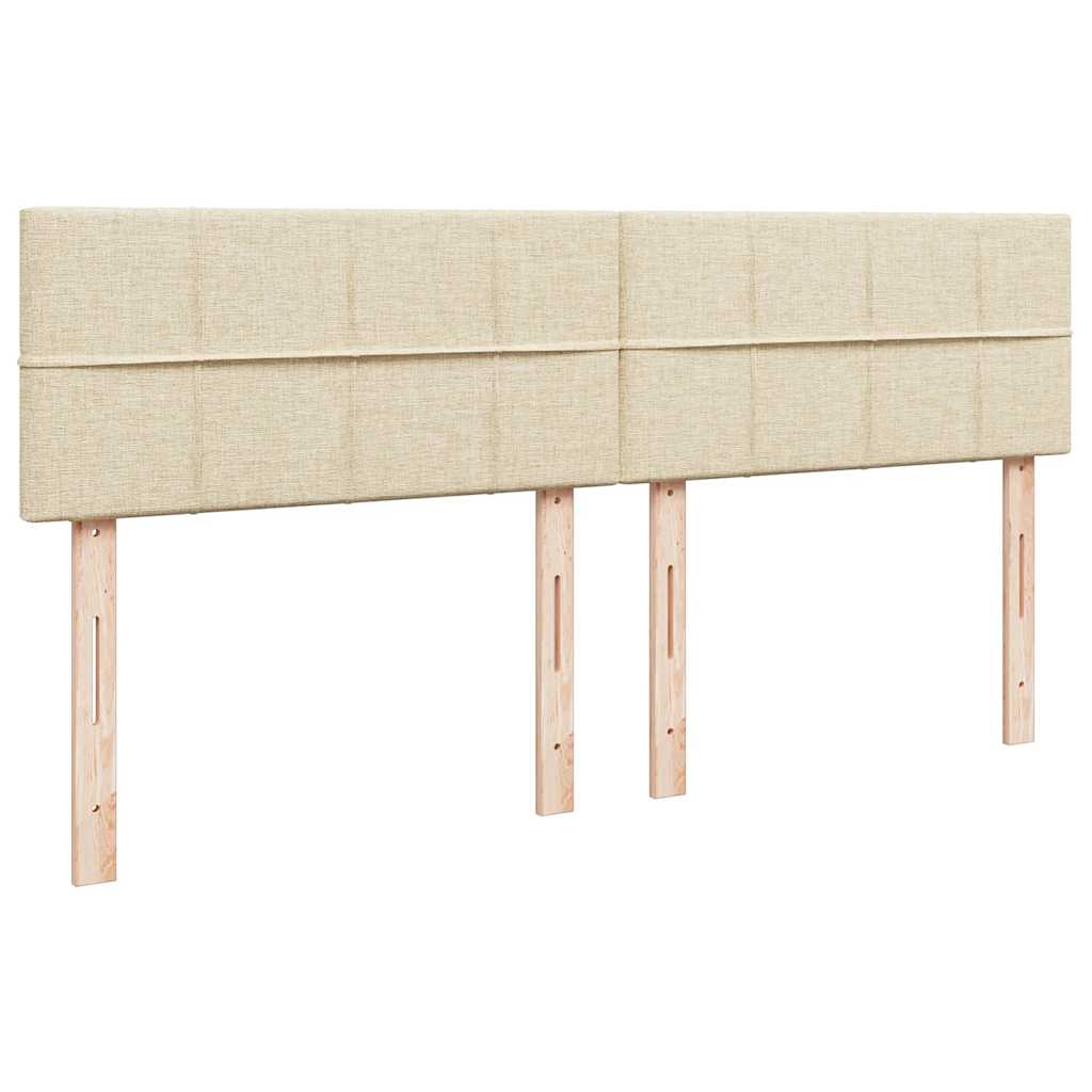Estrutura de cama otomana com colchões tecido creme 200x200cm - Image 7