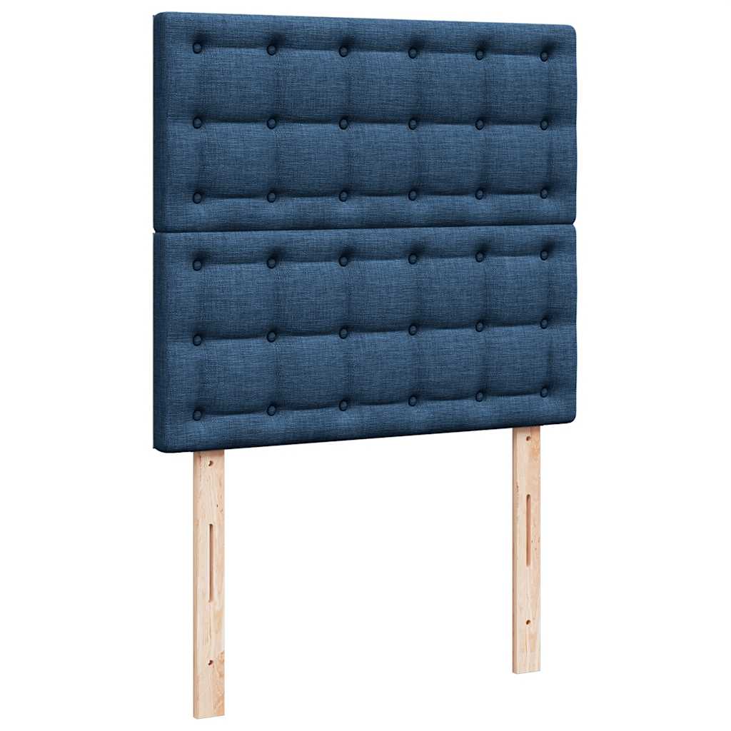 Estrutura de cama otomana com colchões 180x200cm tecido azul - Image 10