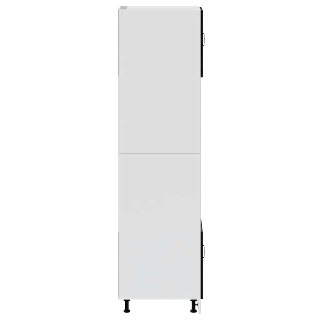 Armários forno 2 pcs Lucca derivados de madeira preto - Image 5