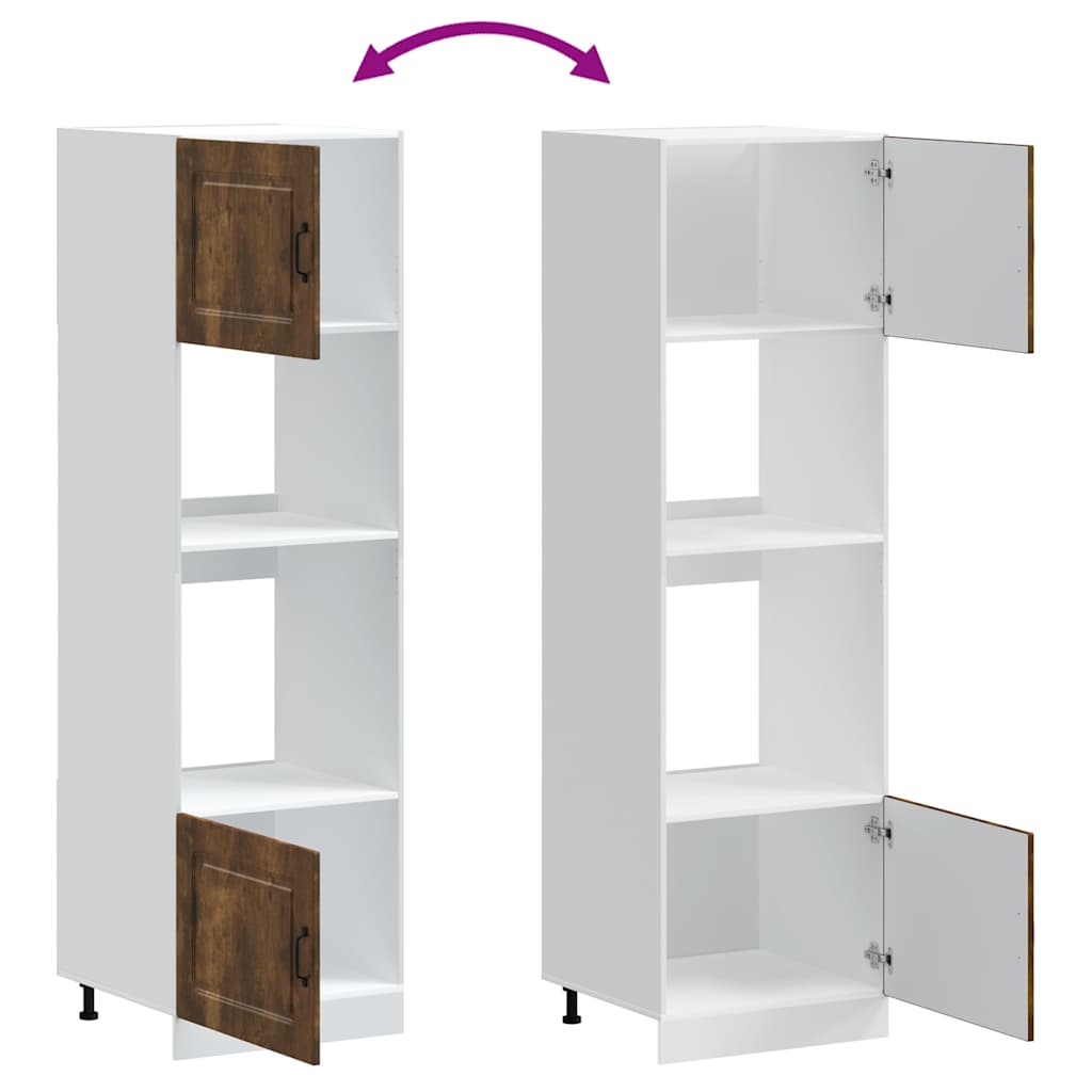 Armários forno 2 pcs Lucca derivados de madeira carvalho fumado - Image 7