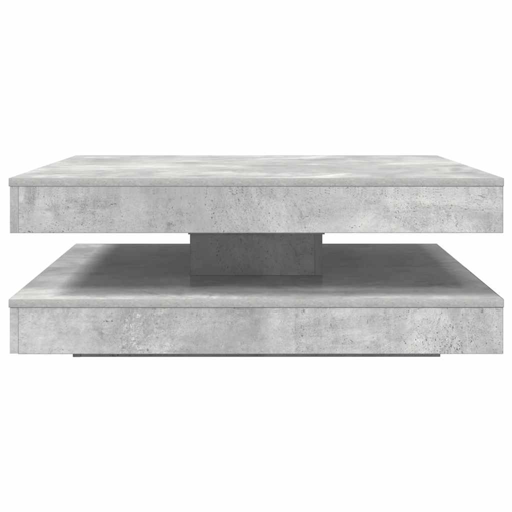 Mesa de centro rotativa a 360 graus 90x90x34,5 cm cinza cimento - Image 4