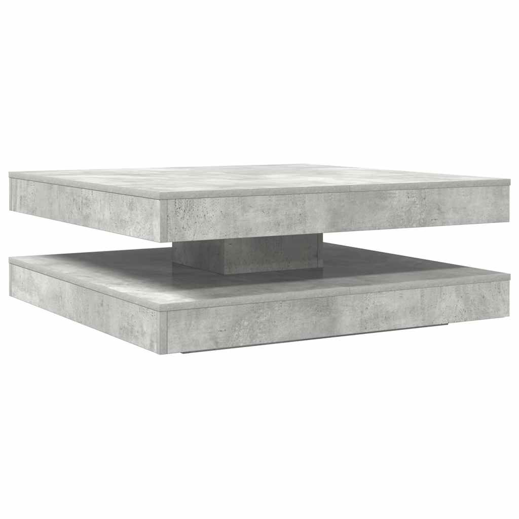Mesa de centro rotativa a 360 graus 90x90x34,5 cm cinza cimento - Image 5