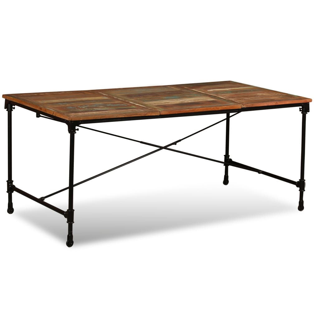 Mesa de jantar madeira reciclada maciça 180 cm - Image 3