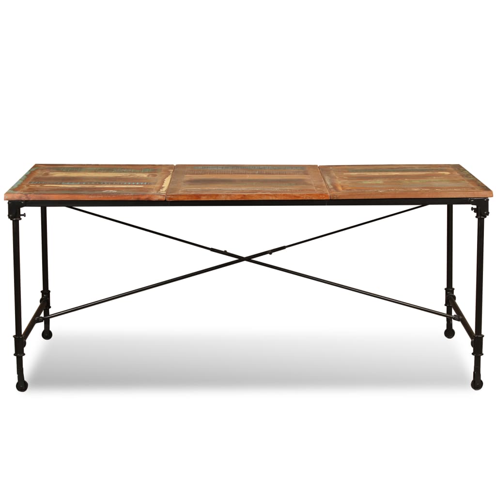 Mesa de jantar madeira reciclada maciça 180 cm - Image 7