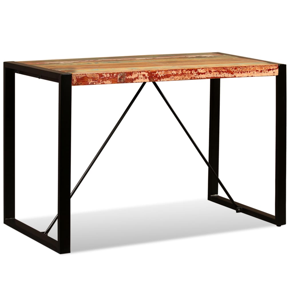 Mesa de jantar madeira reciclada maciça 120 cm - Image 3