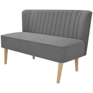 Sofá tecido cinzento claro 117x55,5x77