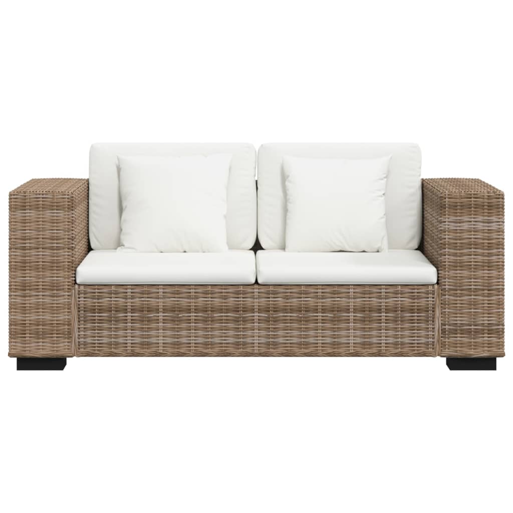 Conjunto sofás de 2 + 3 lugares, vime genuíno - Image 3