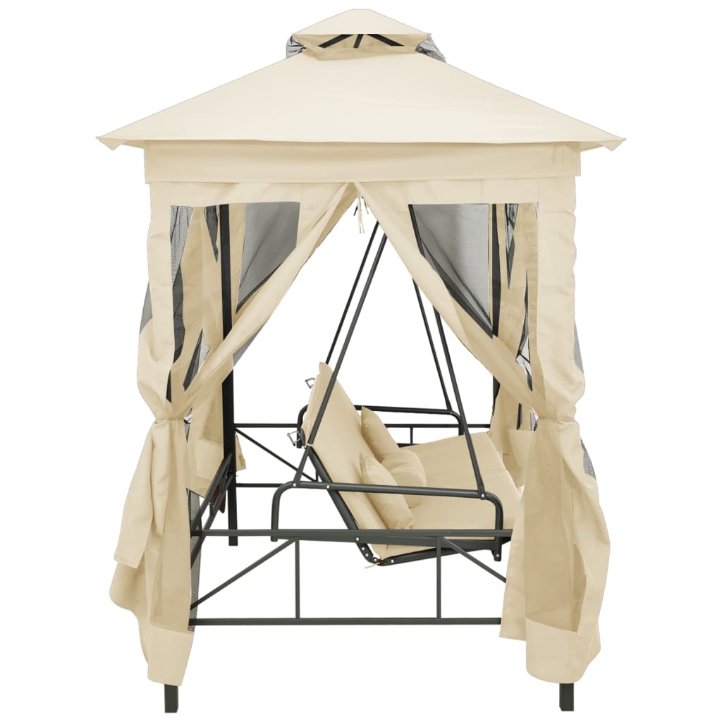 Gazebo com baloiço conversível branco nata - Image 4