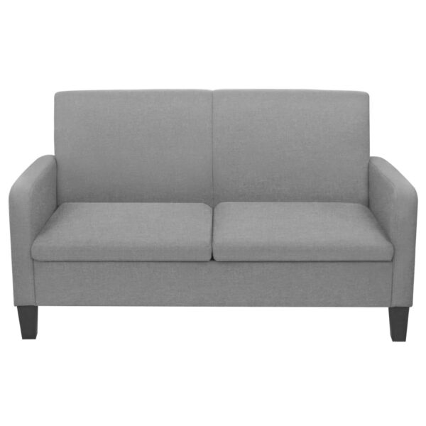 Sofá de 2 lugares 135x65x76 cm cinzento claro - Image 2