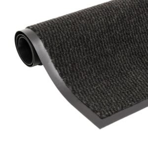 Tapete controlo de pó retangular tufado 60x90 cm preto
