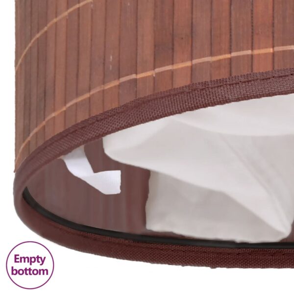 Cesto oval para roupa suja bambu castanho - Image 7
