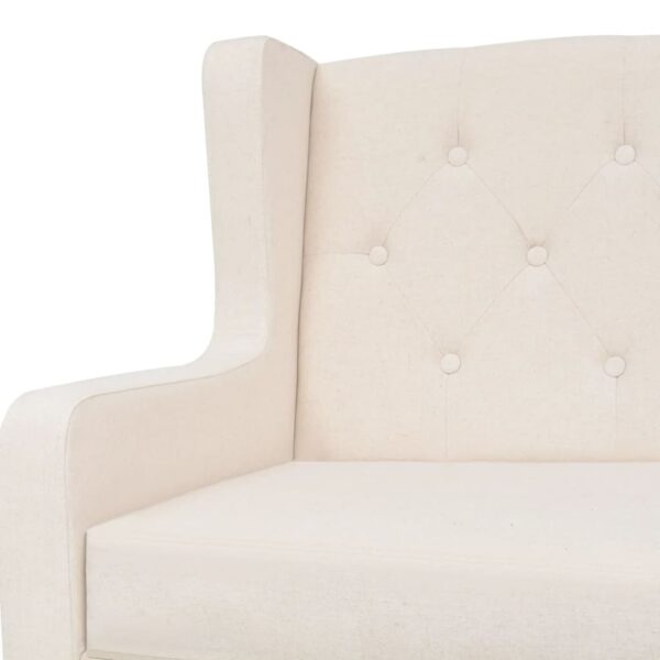 Conjunto de sofás 2 pcs tecido branco nata - Image 8