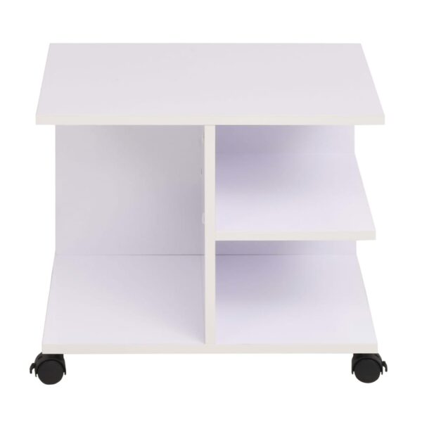 Estante com rodas 50x35x42 cm branco - Image 2