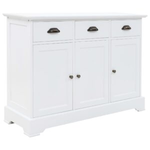 Aparador com 3 portas em MDF e madeira de pinho 105x35x77,5 cm