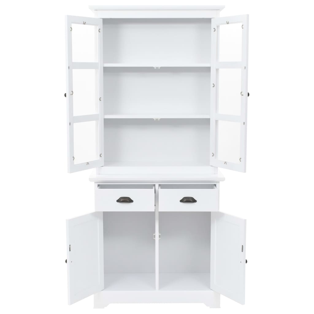 Aparador c/ 4 portas em MDF + madeira de pinho 80x40x180 cm - Image 5