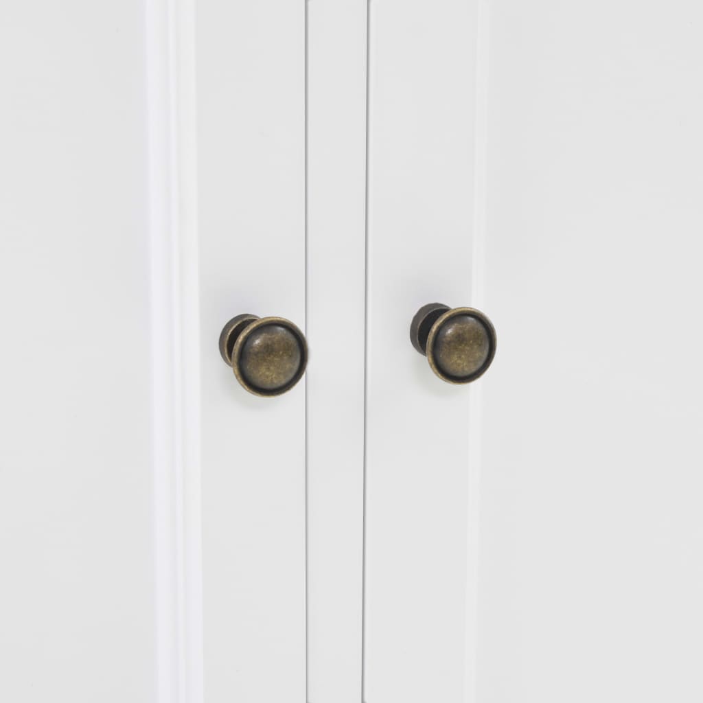 Aparador c/ 4 portas em MDF + madeira de pinho 80x40x180 cm - Image 7