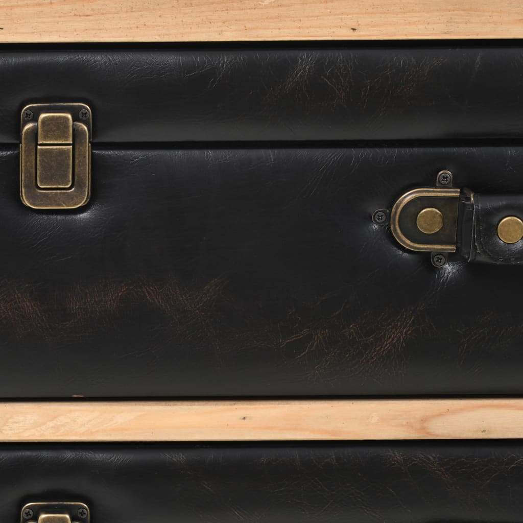 Armário com gavetas madeira de abeto maciça 80x36x75 cm - Image 8