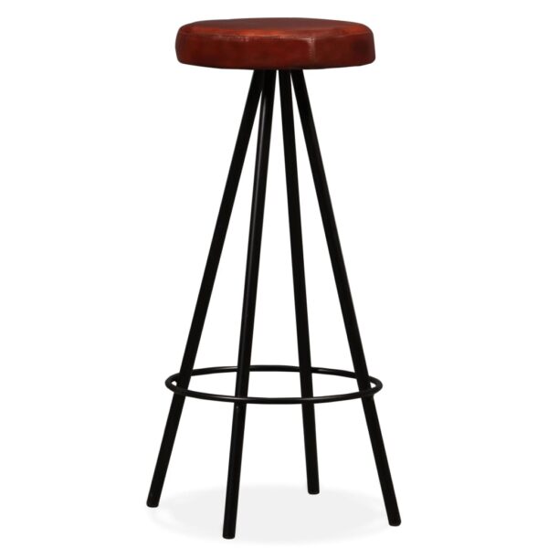 Conjunto de bar 5 pcs madeira recuperada maciça e couro genuíno - Image 10