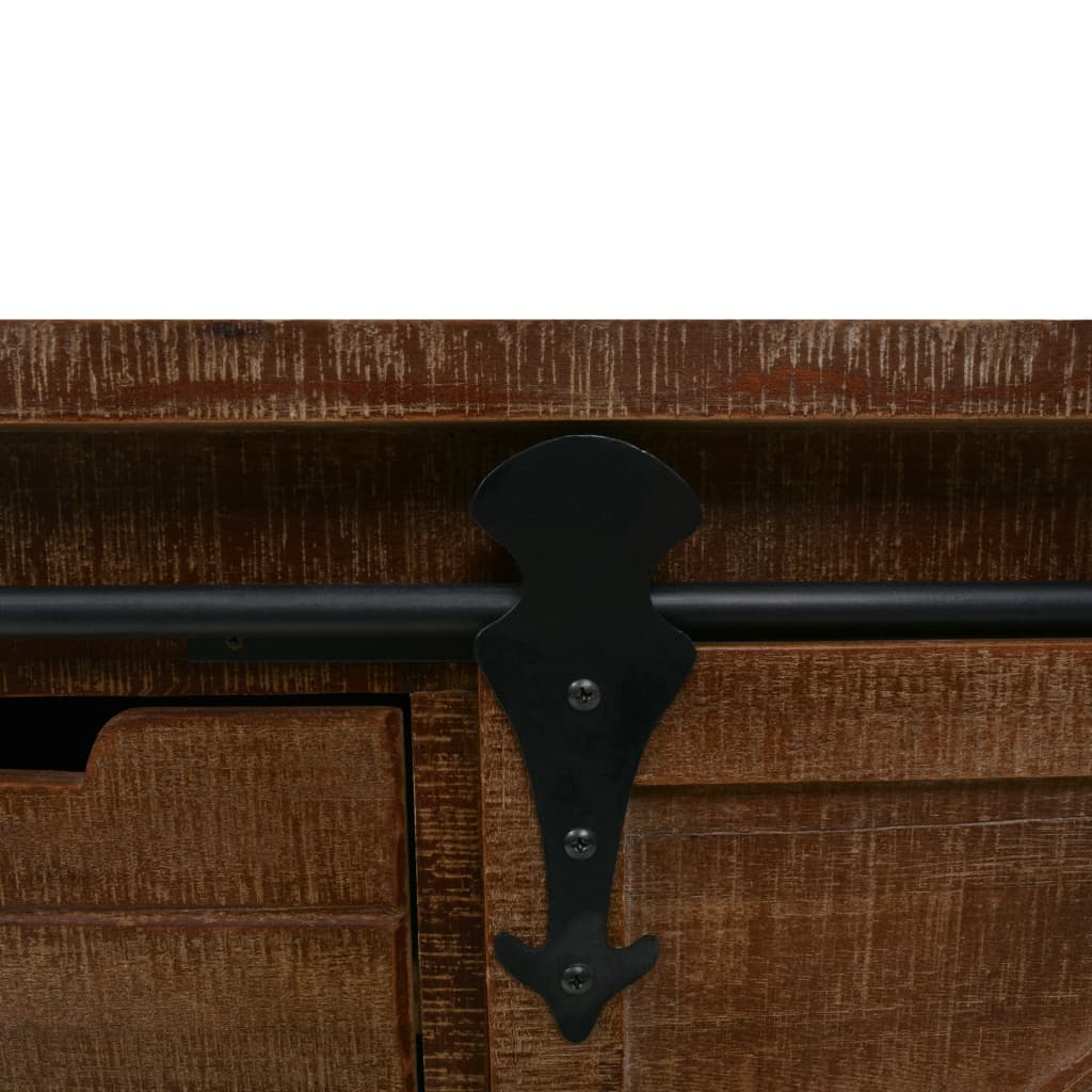 Armário de arrumação madeira de abeto 64x33,5x75 cm castanho - Image 8