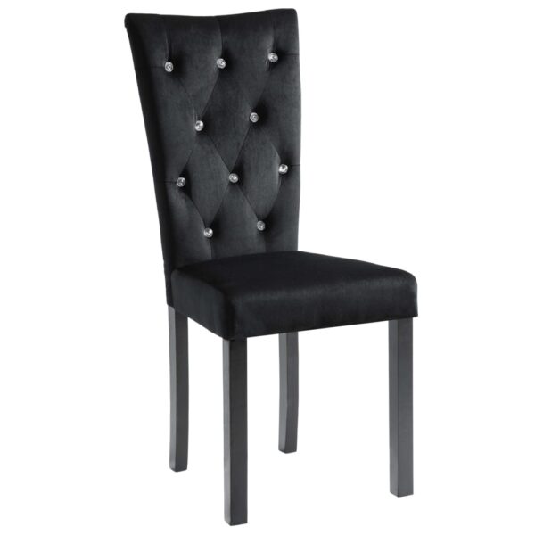 vidaXL Cadeiras de jantar 2 pcs veludo preto - Image 2