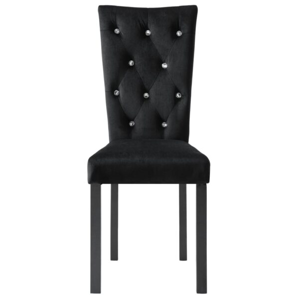 vidaXL Cadeiras de jantar 2 pcs veludo preto - Image 3