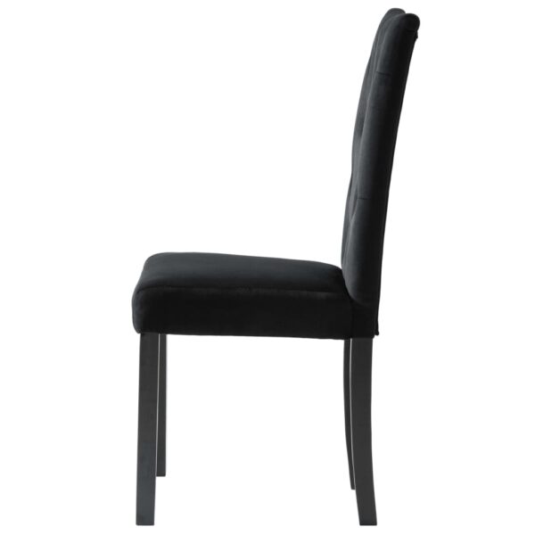 vidaXL Cadeiras de jantar 2 pcs veludo preto - Image 4