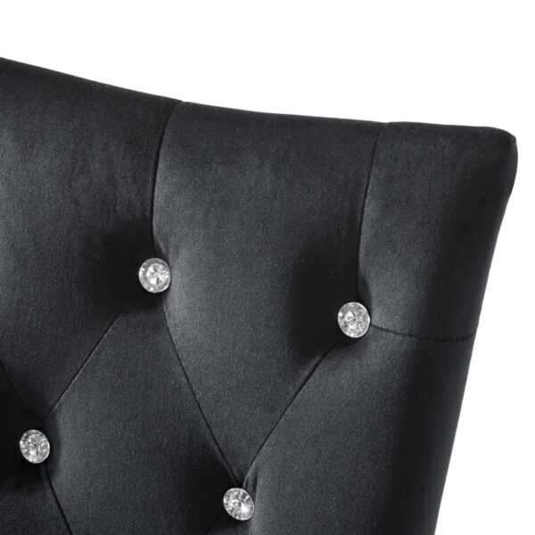 vidaXL Cadeiras de jantar 2 pcs veludo preto - Image 7