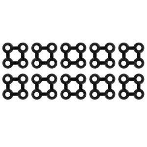 Conectores de tapete 10 pcs borracha preto