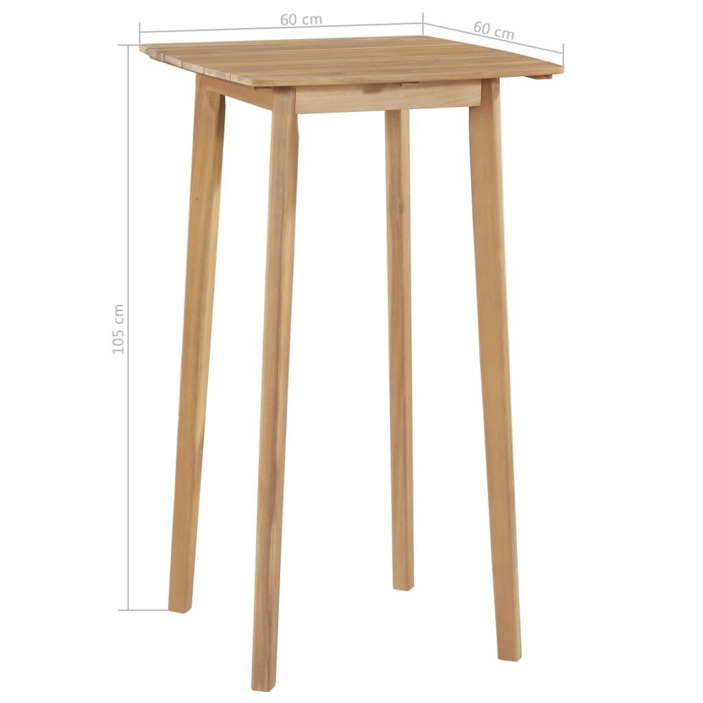 5 pcs conjunto de jantar exterior madeira acácia maciça - Image 6