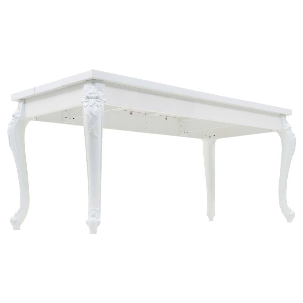 Mesa de jantar 179x89x81 cm branco brilhante - Image 5