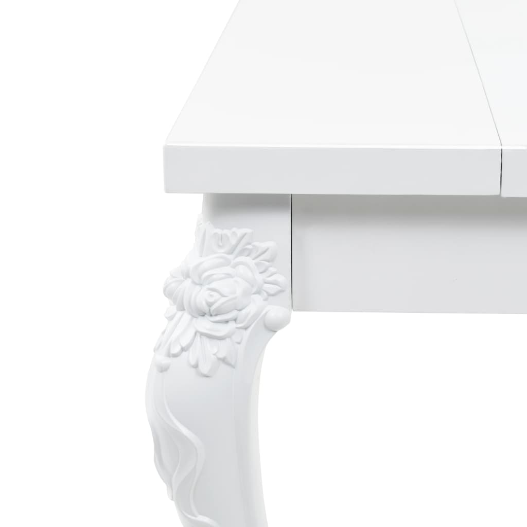 Mesa de jantar 179x89x81 cm branco brilhante - Image 7