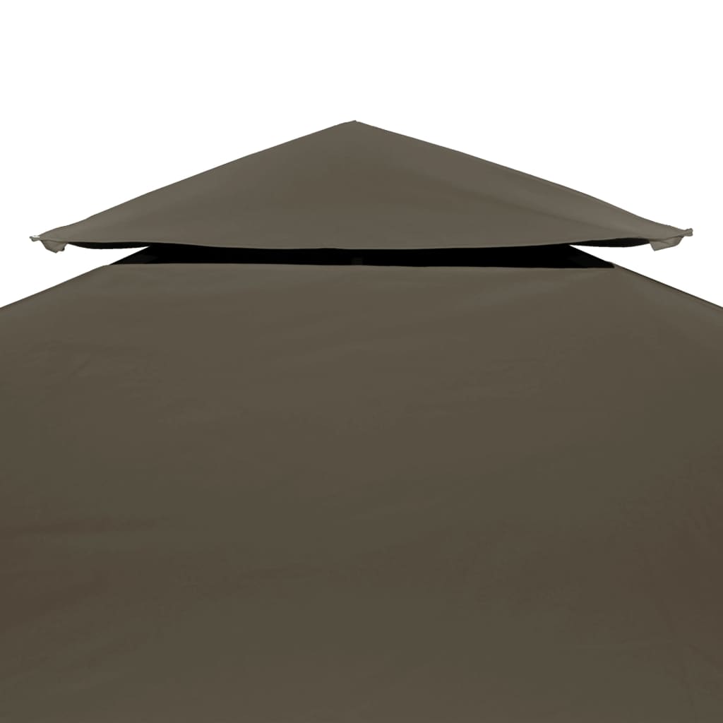 Cobertura gazebo c/ 2 camadas 310 g/m² 3x3 m cinza-acastanhado - Image 3