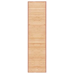 Tapete de bambu 80x300 cm castanho