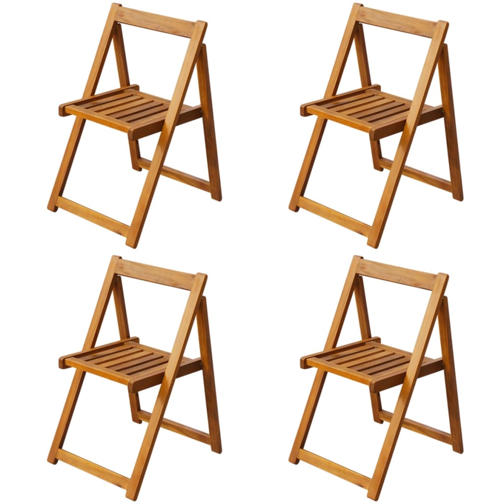 Conjunto de jantar dobrável p/ exterior 5 pcs acácia maciça - Image 6