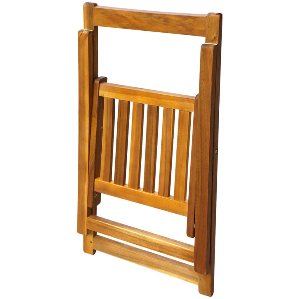 Conjunto de jantar dobrável p/ exterior 5 pcs acácia maciça - Image 7
