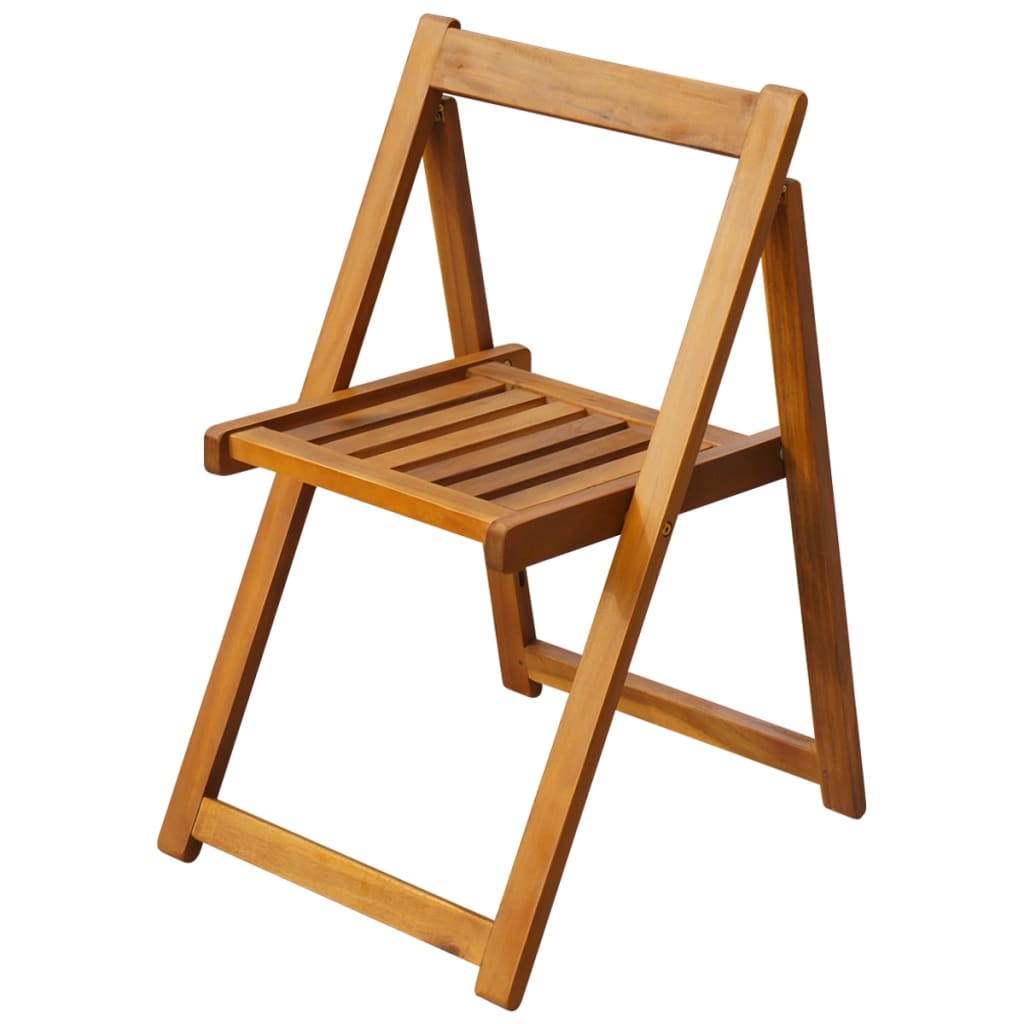 Conjunto de jantar dobrável p/ exterior 5 pcs acácia maciça - Image 8