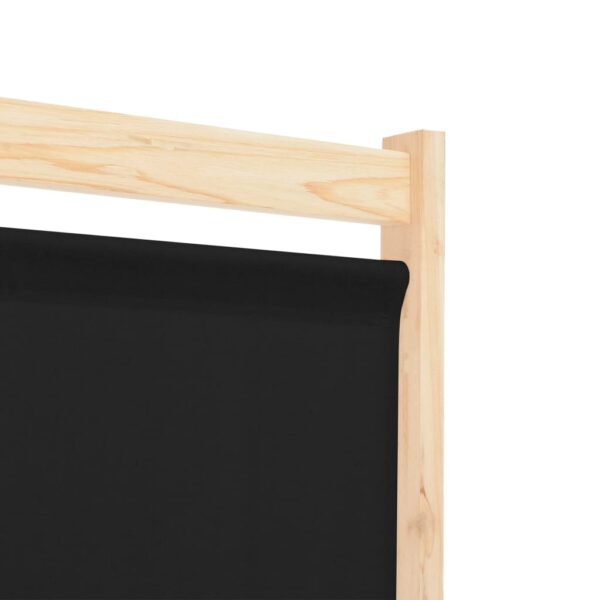 Divisória de quarto com 6 painéis 240x170x4 cm tecido preto - Image 6