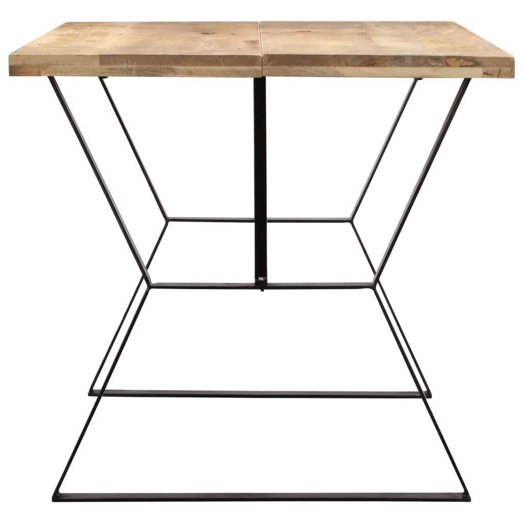 Mesa de jantar madeira de mangueira maciça 140x80x76 cm - Image 3