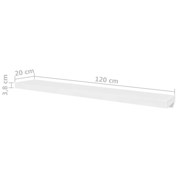 Prateleiras de parede 4 pcs branco 120 cm - Image 4