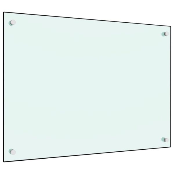 vidaXL Painel anti-salpicos de cozinha 70x50 cm vidro temperado branco