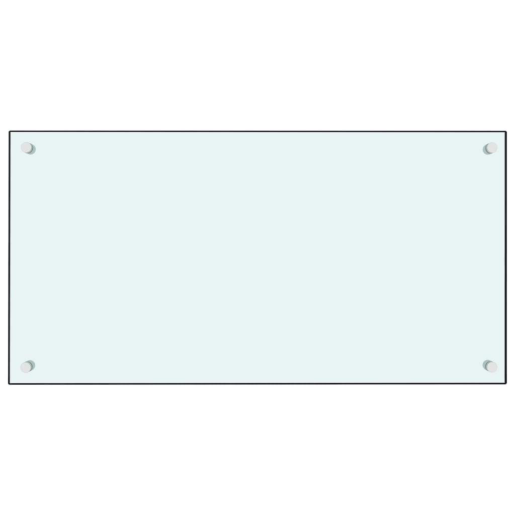 Painel anti-salpicos de cozinha 80x40 cm vidro temperado branco - Image 2